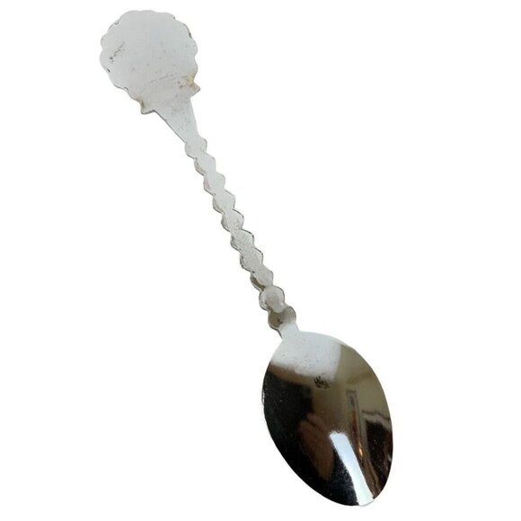 Bahamas Collectible Travel Souvenir Spoon Silvertone Metal Shield Design - Picture 4 of 4